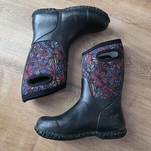 Bogs York Wild Garden Waterproof Insulated Winter Rain Snow Boots Girls Youth 4